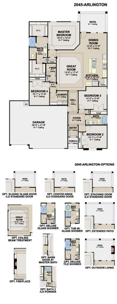 2D floor plan layout of this home in Hickory Ridge Estates, Elmendorf, TX (Image 3).