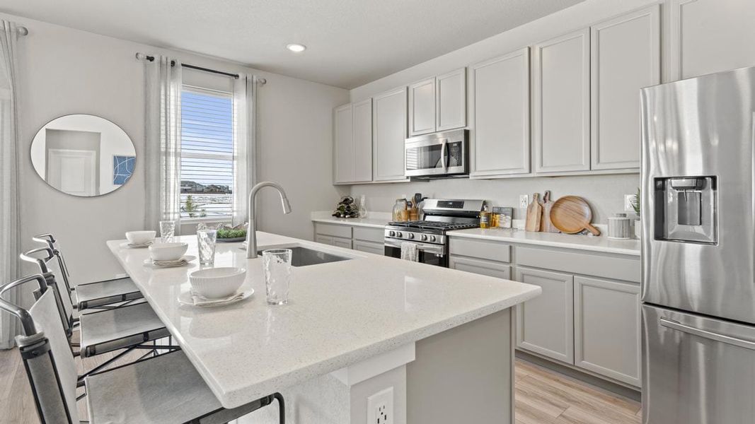 Furnished interior view inside a new home in Trails at Aspen Ridge-3, Colorado Springs (Image 10). Furnished interior view inside a new home in Trails at Aspen Ridge-3, Colorado Springs (Image 10).