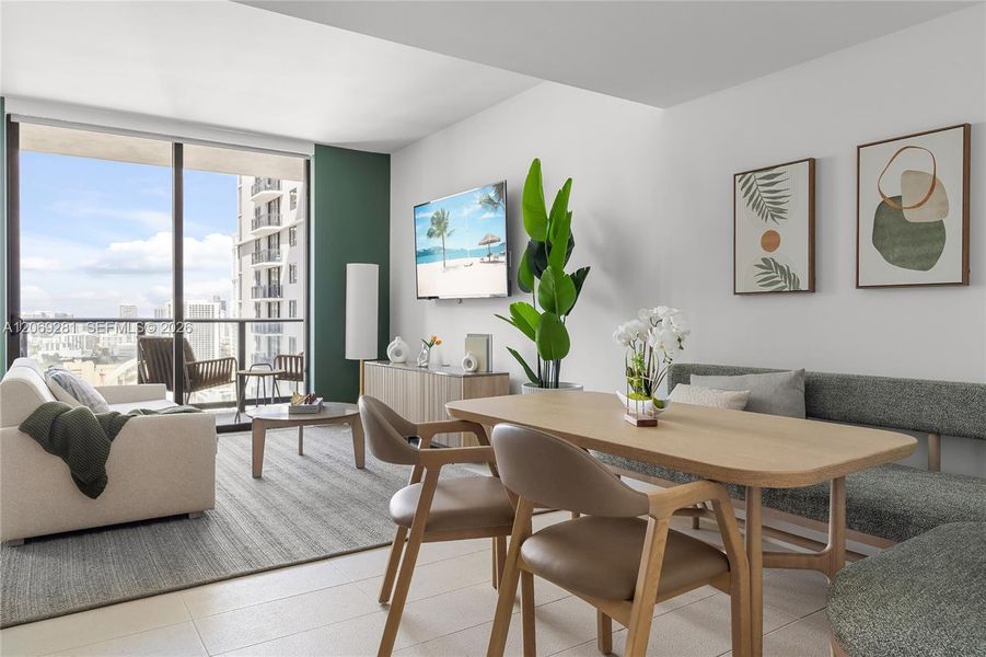 Furnished interior view inside a new home in , Miami (Image 11). Furnished interior view inside a new home in , Miami (Image 11).