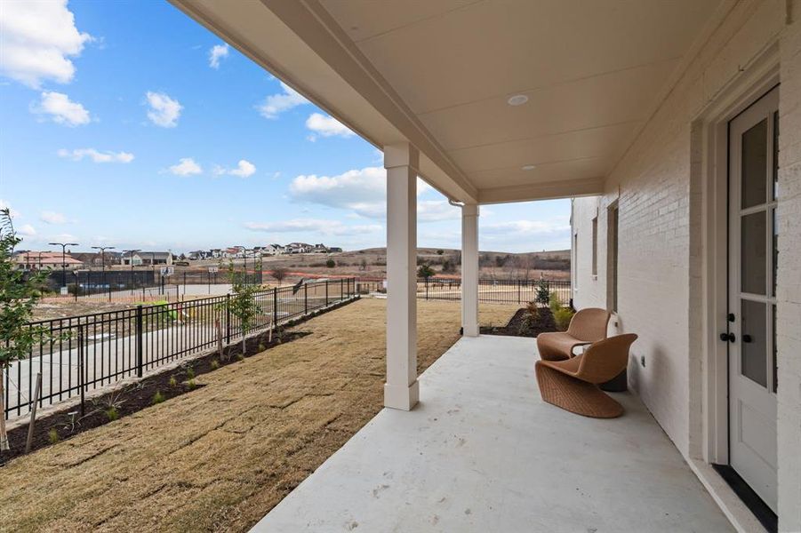 View of patio / terrace with a rural view