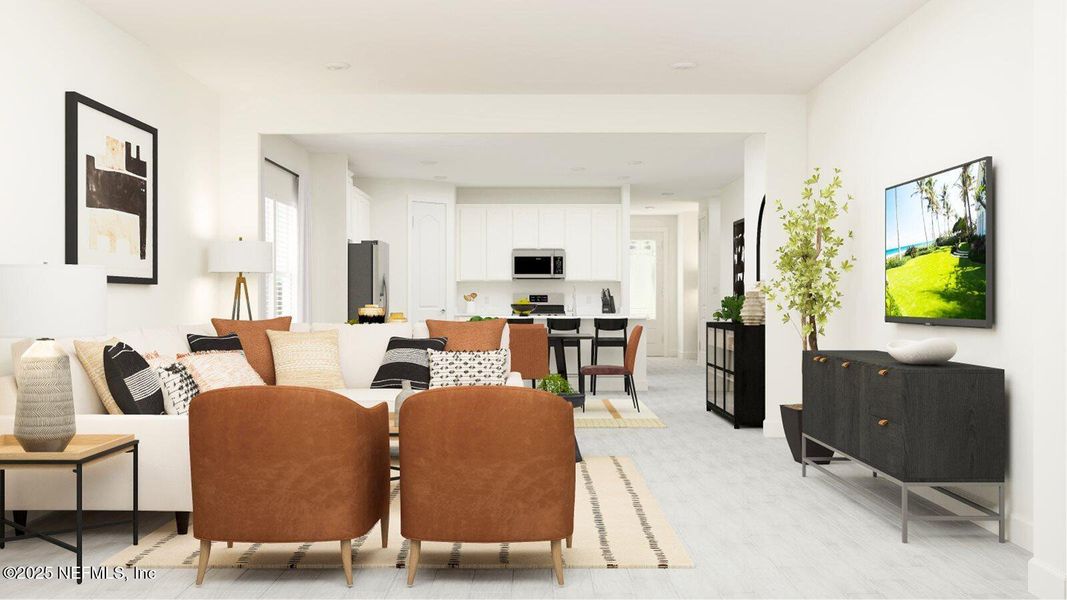 Furnished interior view inside a new home in Silver Falls Single Family at SilverLeaf, St. Augustine (Image 13).