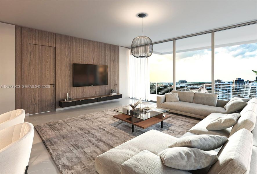 Furnished interior view inside a new home in , Fort Lauderdale (Image 5). Furnished interior view inside a new home in , Fort Lauderdale (Image 5).