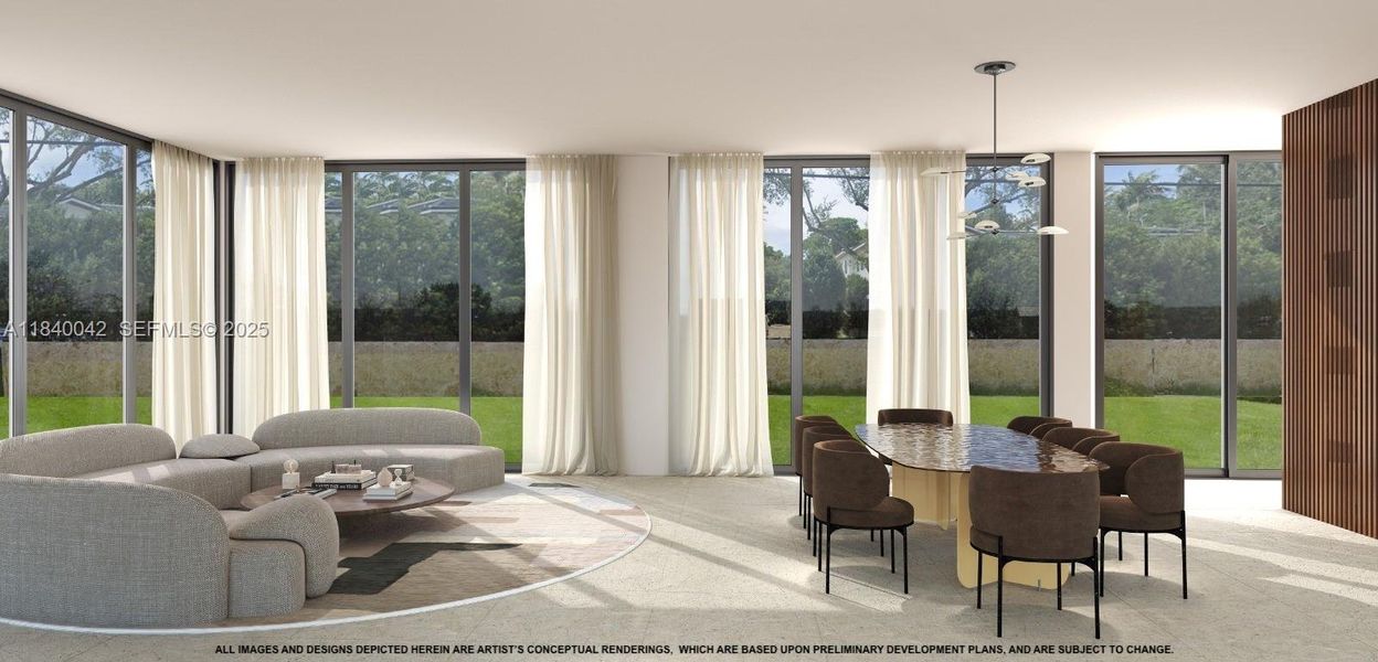 Furnished interior view inside a new home in , Miami (Image 19).