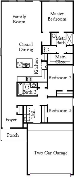 2D floor plan layout for the Gray by Coventry Homes in Lone Oak, San Antonio, TX (Image 3).