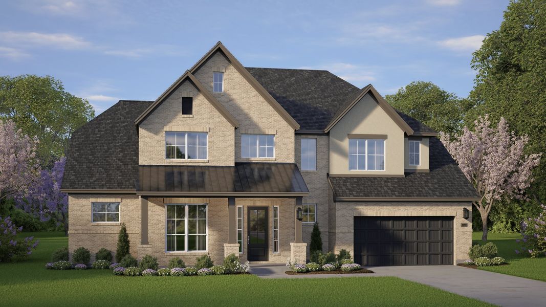 Representative exterior photo of a completed home built from the Spieth 70″ Lot by Chesmar Homes in Riceland, Mont Belvieu, TX (Image 4). Representative exterior photo of a completed home built from the Spieth 70″ Lot by Chesmar Homes in Riceland, Mont Belvieu, TX (Image 4).