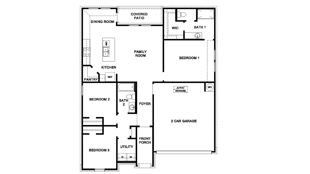 2D floor plan layout of this home in Wildwood Estates, Nolanville, TX (Image 2). 2D floor plan layout of this home in Wildwood Estates, Nolanville, TX (Image 2).