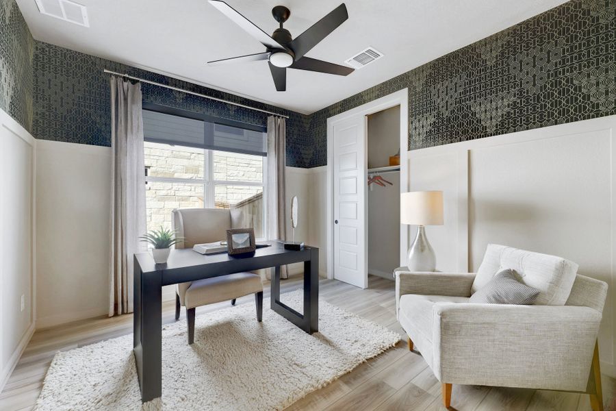 Representative furnished interior of a home built from the Lanport by Scott Felder Homes in Flora, Hutto (Image 14).
