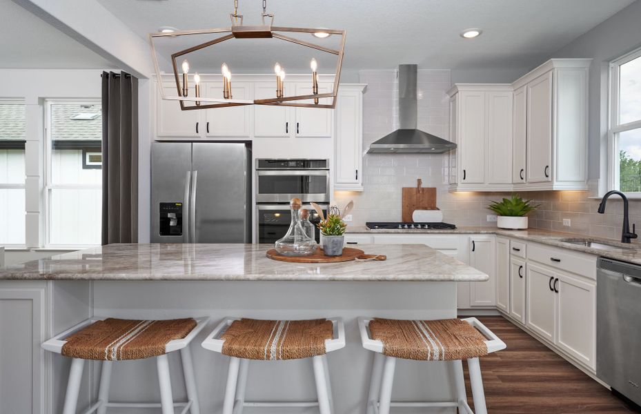 Kitchen with center island Kitchen with center island