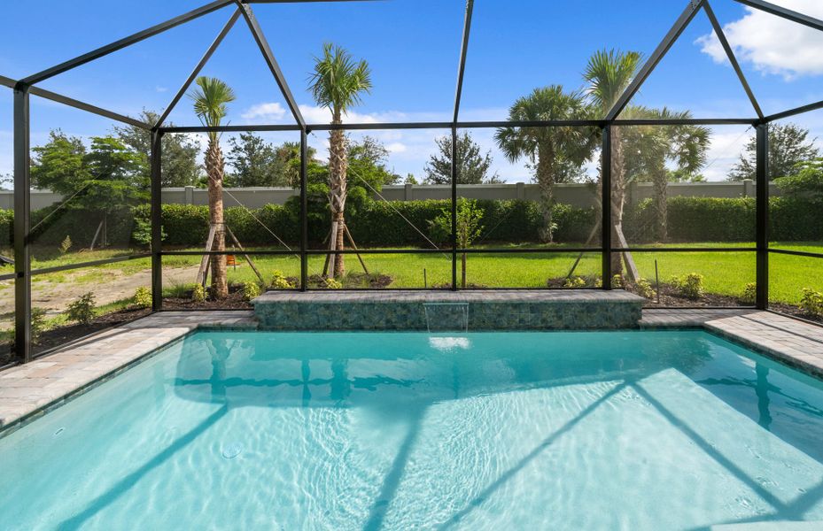 Exterior details and patio area of a home in Del Webb Oak Creek, North Fort Myers (Image 24). Exterior details and patio area of a home in Del Webb Oak Creek, North Fort Myers (Image 24).