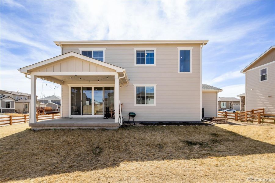 Exterior details and patio area of a home in Creekside Village, Thornton (Image 3). Exterior details and patio area of a home in Creekside Village, Thornton (Image 3).