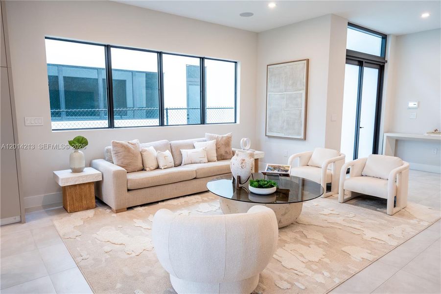 Furnished interior view inside a new home in , Miami (Image 6). Furnished interior view inside a new home in , Miami (Image 6).