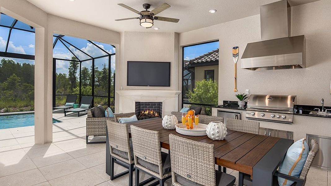 Representative furnished interior of a home built from the Pallazio by Taylor Morrison in Esplanade at Wiregrass Ranch, Wesley Chapel (Image 8).