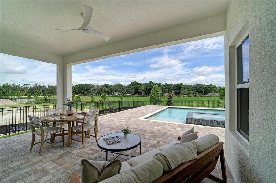 Exterior details and patio area of a home in Barrington Preserve, Parrish (Image 26).