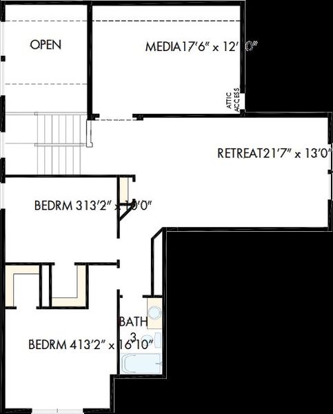2D floor plan layout of this home in Treeline, Justin, TX (Image 3). 2D floor plan layout of this home in Treeline, Justin, TX (Image 3).