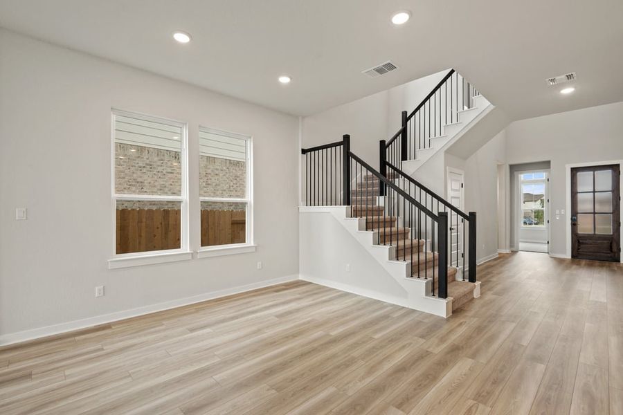Spacious, unfurnished interior of a new home in Arbor Collection at Lariat, Liberty Hill (Image 21). Spacious, unfurnished interior of a new home in Arbor Collection at Lariat, Liberty Hill (Image 21).
