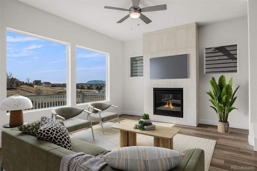 Furnished interior view inside a new home in Trailside at Cottonwood Creek, Colorado Springs (Image 4).