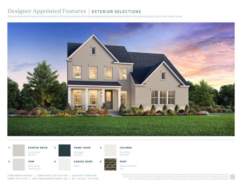 Sample of building materials used in homes in Tomlinson Pointe, Mount Juliet (Image 5).