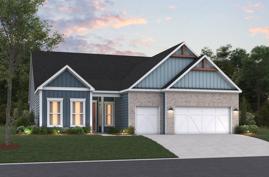 Representative exterior photo of a completed home built from the Sterling by Beazer Homes in Marshfield: Signature Collection, Longs, SC (Image 22). Representative exterior photo of a completed home built from the Sterling by Beazer Homes in Marshfield: Signature Collection, Longs, SC (Image 22).