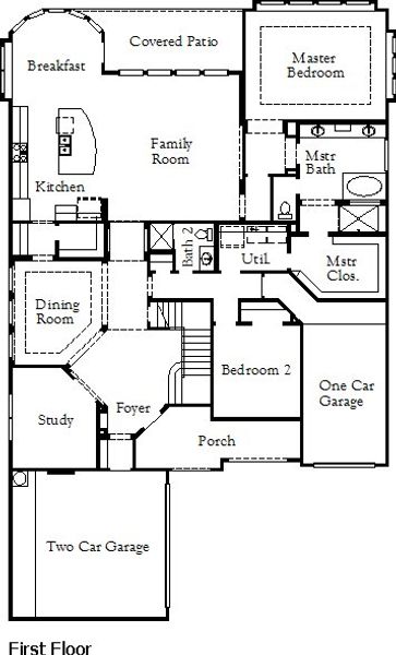 2D floor plan layout of this home in South Pointe, Mansfield, TX (Image 2). 2D floor plan layout of this home in South Pointe, Mansfield, TX (Image 2).