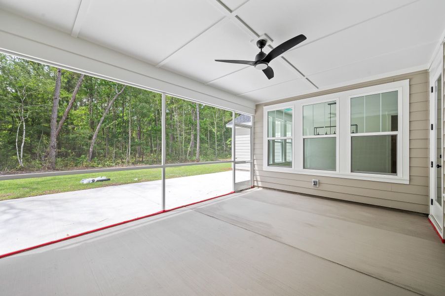 Exterior details and patio area of a home in Charleston County Homes, Awendaw (Image 3).