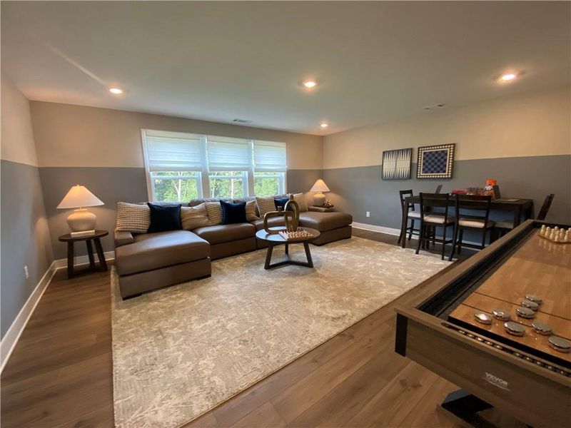Furnished interior view inside a new home in Estates at Yellow Creek, Cumming (Image 8). Furnished interior view inside a new home in Estates at Yellow Creek, Cumming (Image 8).