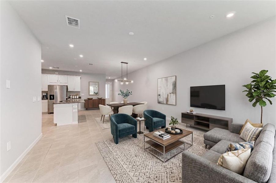 Furnished interior view inside a new home in Wellen Park, Venice (Image 13).