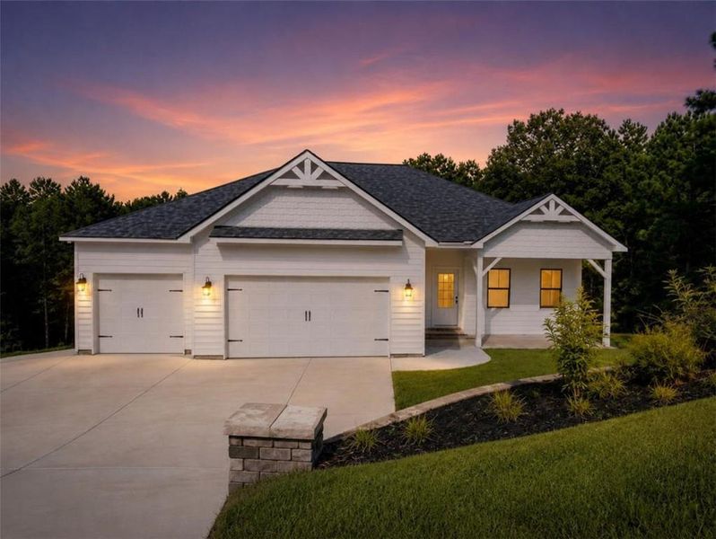 Front exterior of a new home in , Jasper, GA, highlighting curb appeal (Image 2). Front exterior of a new home in , Jasper, GA, highlighting curb appeal (Image 2).