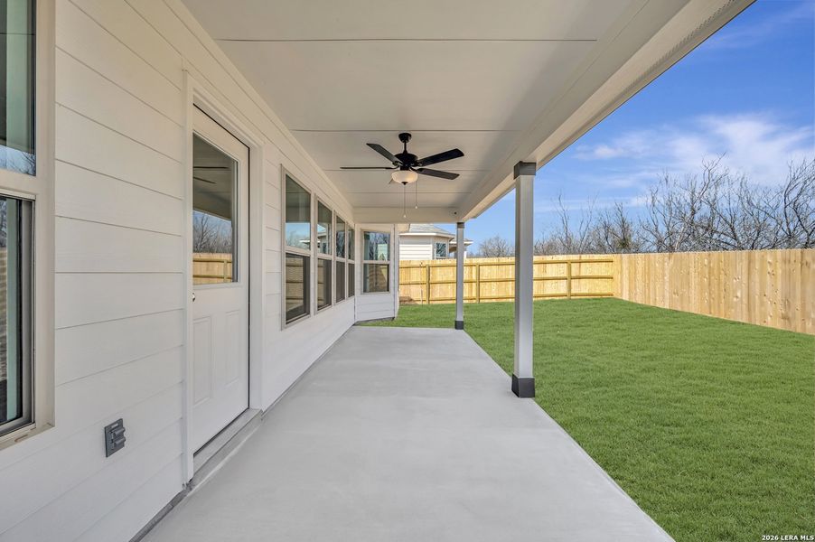 Exterior details and patio area of a home in Greenspoint Heights, Seguin (Image 20).