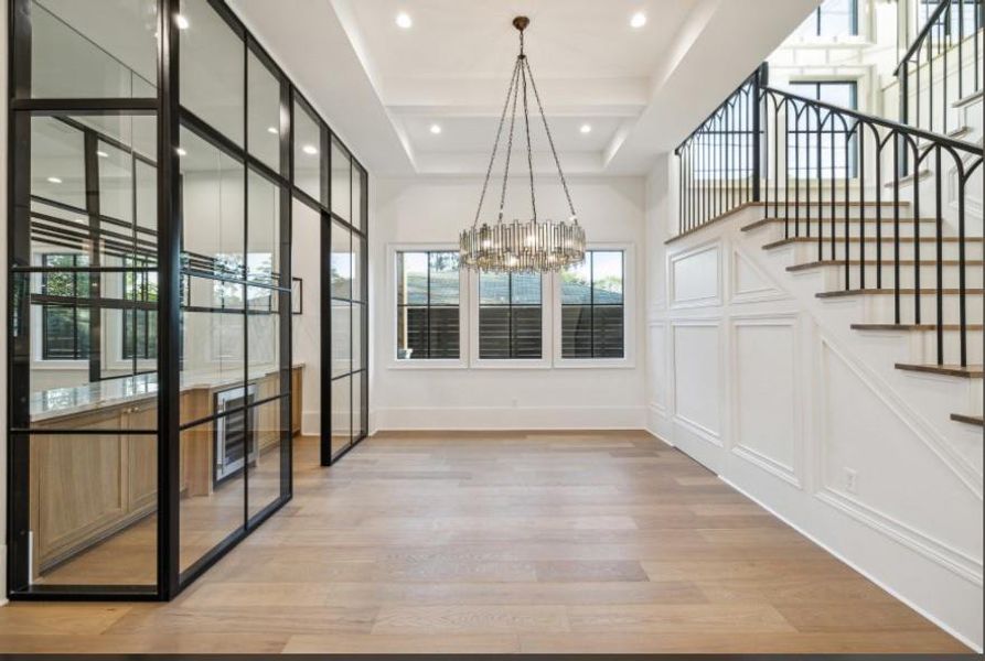 Example of builder's previous construction. View of a previous formal living room.
