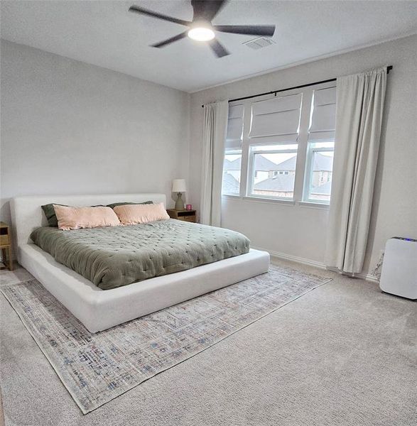 Primary bedroom with abundant natural light.