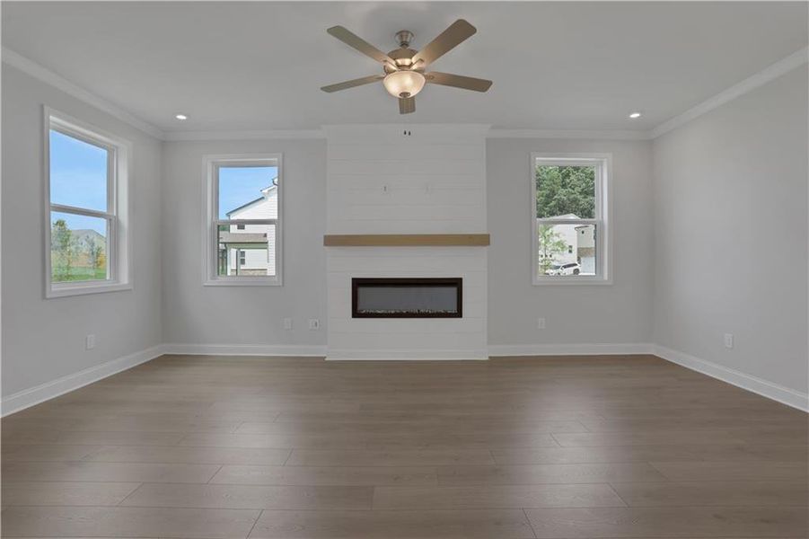 Spacious, unfurnished interior of a new home in The Paddocks at Doc Hughes, Buford (Image 19).