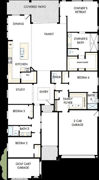 2D floor plan layout of this home in Skyline at Verrado Regent Hills, Buckeye, AZ (Image 2). 2D floor plan layout of this home in Skyline at Verrado Regent Hills, Buckeye, AZ (Image 2).