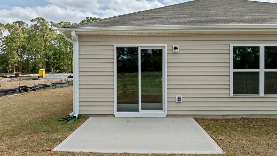 Exterior details and patio area of a home in Jetstream Park, Wilson (Image 4).