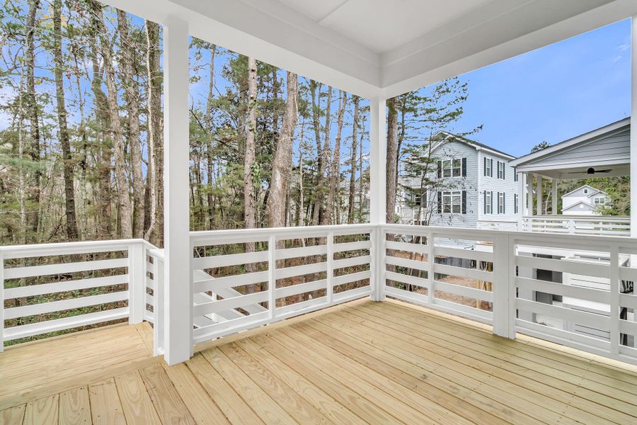 Exterior details and patio area of a home in , Charleston (Image 29).