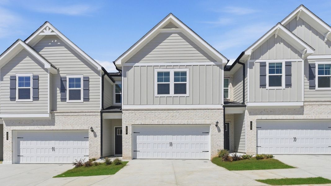 Representative exterior photo of a completed home built from the Austin by DRB Homes in Diamante, Stockbridge, GA (Image 25).