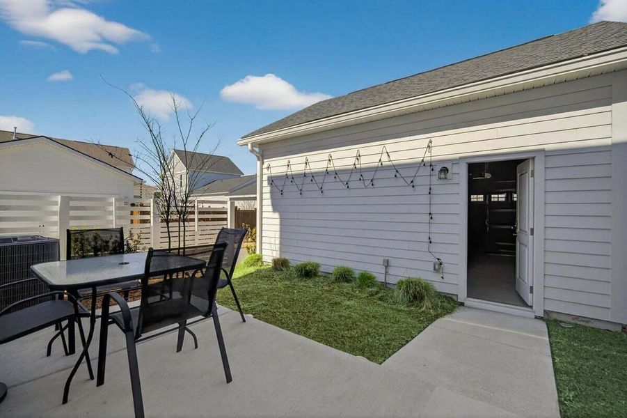 Exterior details and patio area of a home in , Summerville (Image 28). Exterior details and patio area of a home in , Summerville (Image 28).