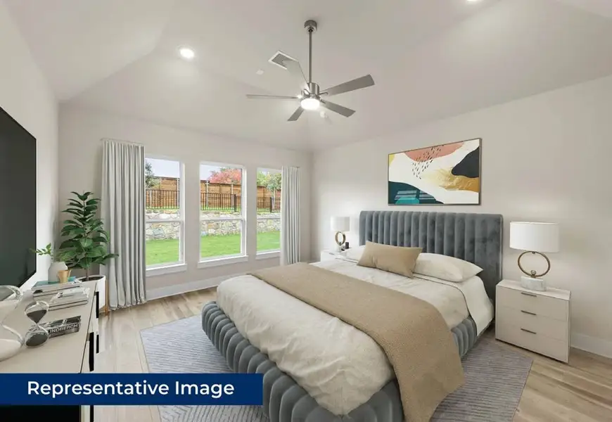 Representative furnished interior of a home built from the Edgecliff F by First Texas Homes in Solterra, Mesquite (Image 9).