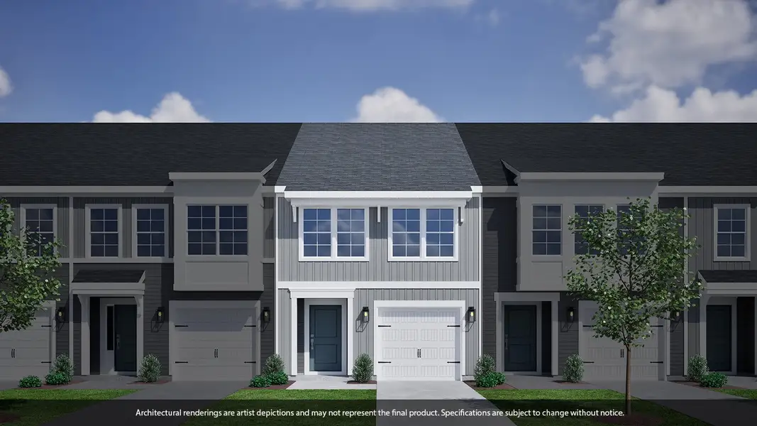 Front exterior of a new home in Sweetbrier, Durham, NC, highlighting curb appeal (Image 1). Front exterior of a new home in Sweetbrier, Durham, NC, highlighting curb appeal (Image 1).