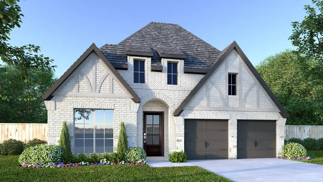 Representative exterior photo of a completed home built from the 2357W by Perry Homes in Evergreen, Conroe, TX (Image 15).