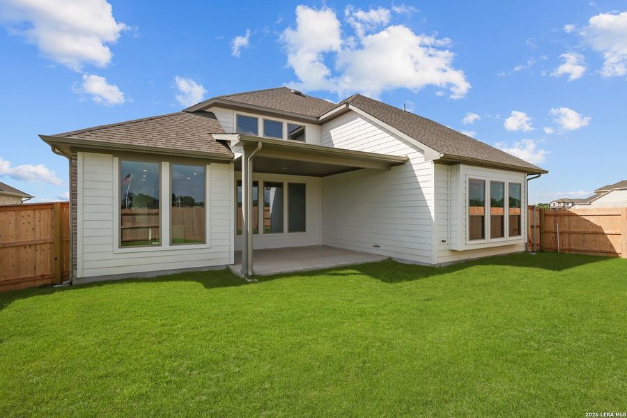 Exterior details and patio area of a home in Buffalo Crossing, Cibolo (Image 29).