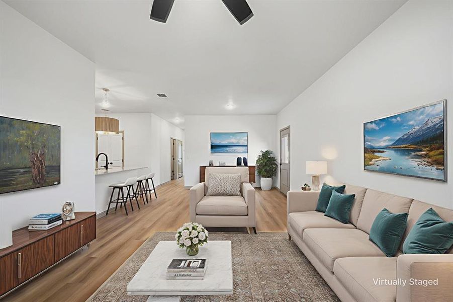 Living Room - virtually staged