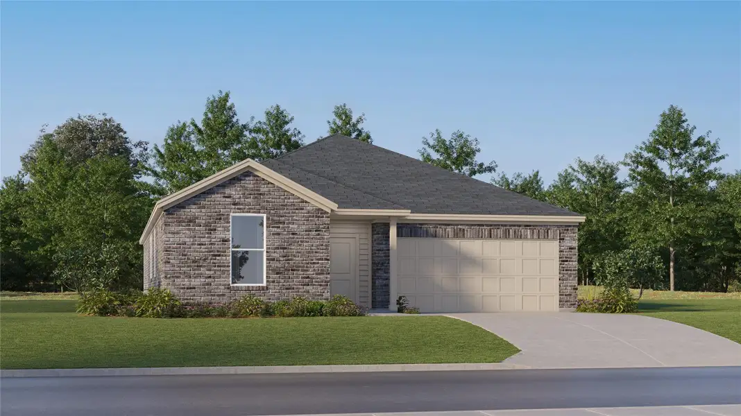 Front exterior of a new home in Clayton Ranch: Classic Collection, Copperas Cove, TX, highlighting curb appeal (Image 1). Front exterior of a new home in Clayton Ranch: Classic Collection, Copperas Cove, TX, highlighting curb appeal (Image 1).