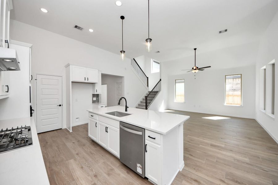 Furnished interior view inside a new home in 50' Traditional Homes at Elyson, Katy (Image 10). Furnished interior view inside a new home in 50' Traditional Homes at Elyson, Katy (Image 10).