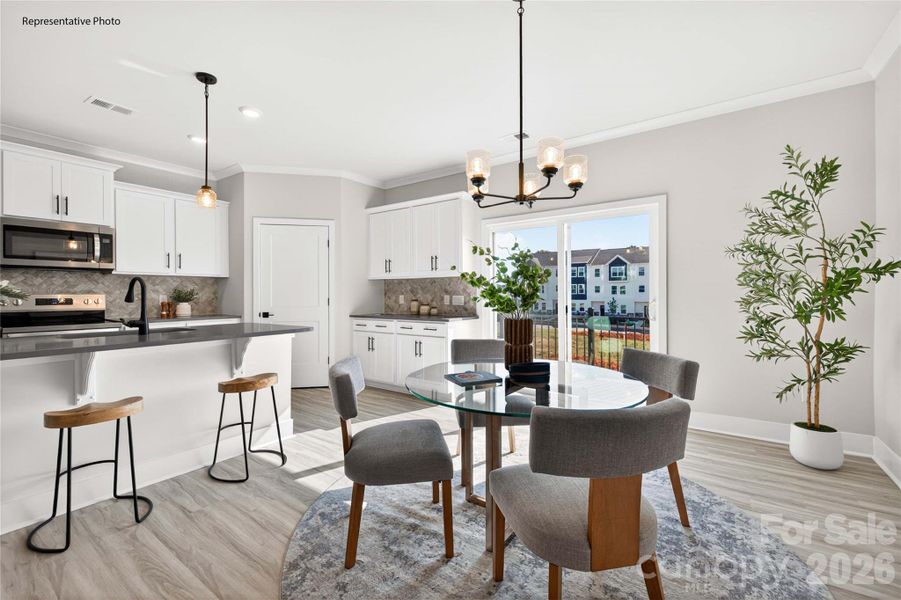 Furnished interior view inside a new home in The Townes at Lake Norman, Mooresville (Image 29).