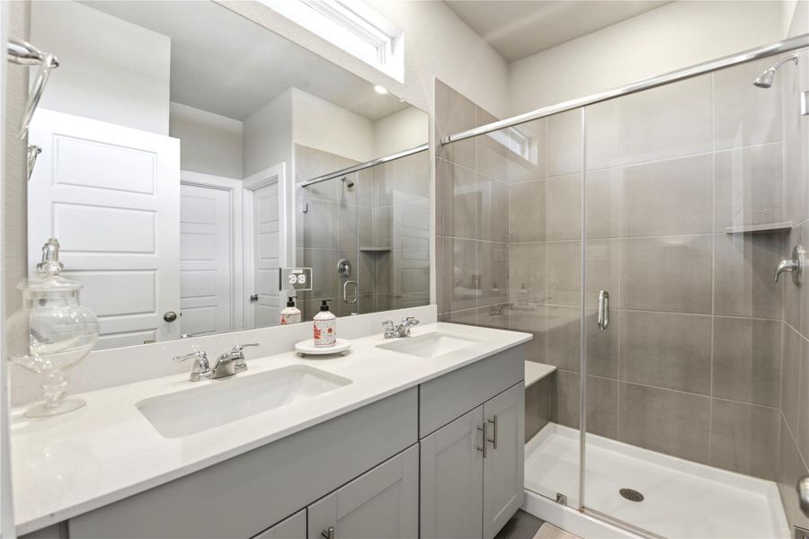 Furnished interior view inside a new home in Dunvale Village - Townhome Collection, Houston (Image 11).