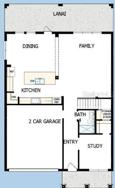 2D floor plan layout of this home in South Tampa - Urban Collection, Tampa, FL (Image 3).