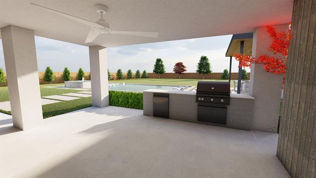 Exterior details and patio area of a home in , Frisco (Image 22).