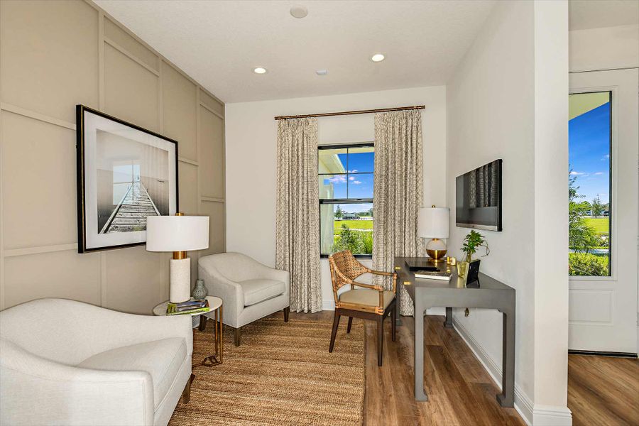 Furnished interior view inside a new home in SkySail, Naples (Image 9).