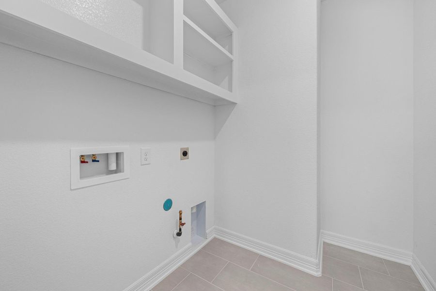 The laundry room layout is carefully planned for optimal workflow with designated areas for washing, drying, and storing. The laundry room layout is carefully planned for optimal workflow with designated areas for washing, drying, and storing.