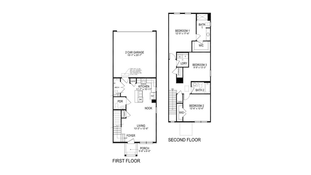 2D floor plan layout for the AUGUSTA by D.R. Horton in Vista Meadows, Fort Lupton, CO (Image 3).